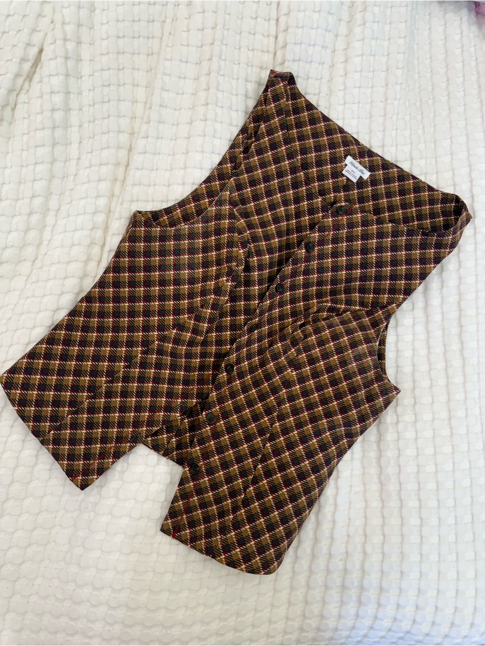 Kimchi Blue - Plaid Top and Skirt Set in Brown - Picture 4 of 7
